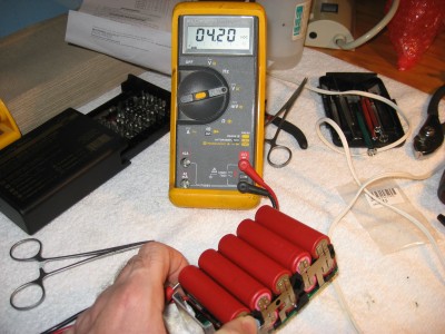 testing power tool battery